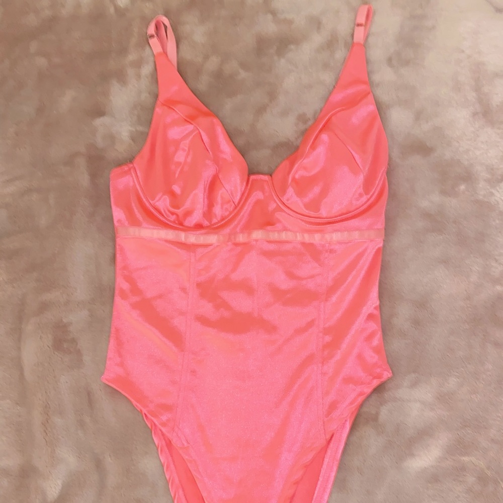 Neon pink bodysuit
